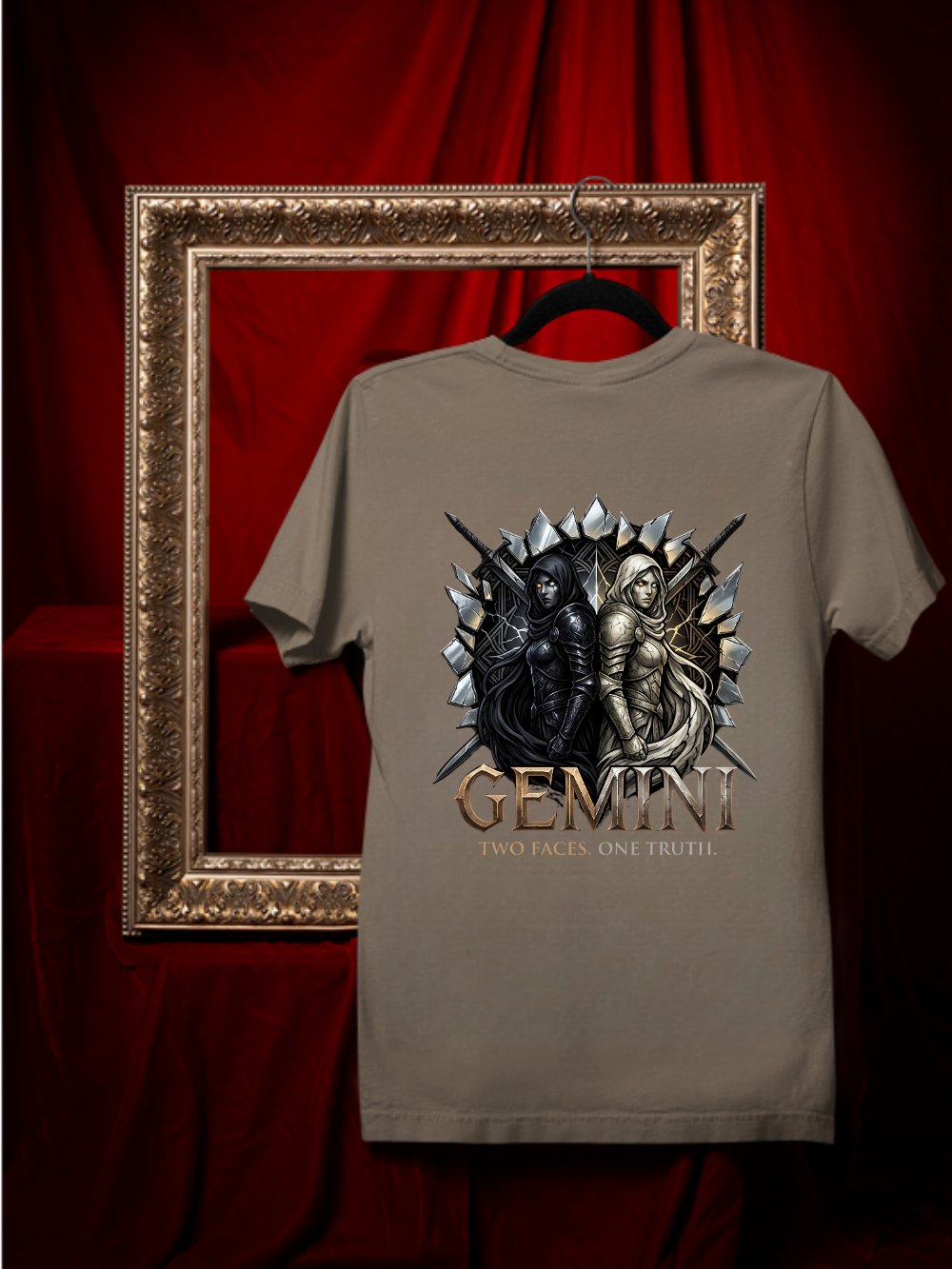 Gemini Zodiac Gothic Streetwear Graphic Tee product image (3)