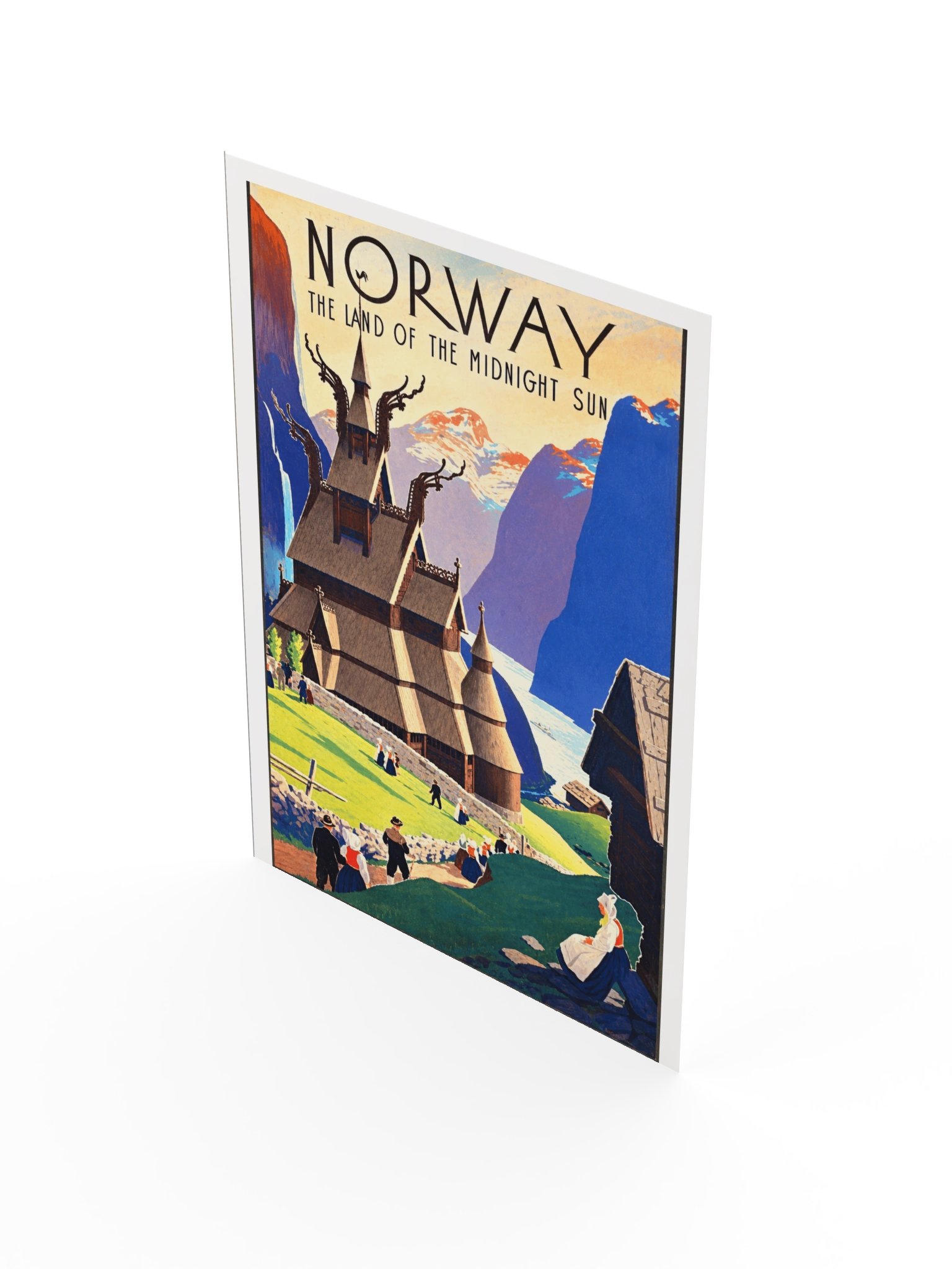 Norway Midnight Sun Vintage Travel Poster product image (15)