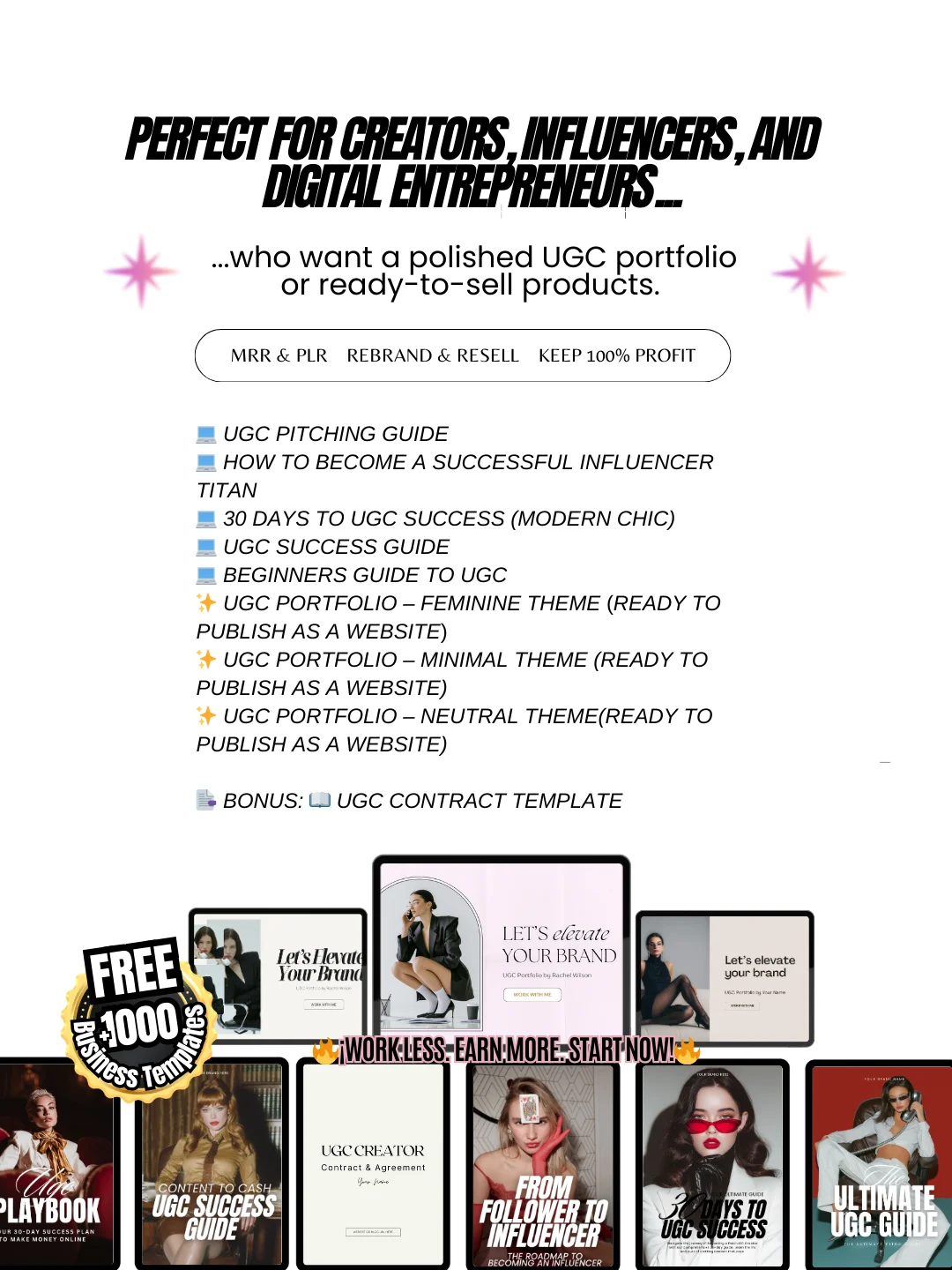 6 UGC Ebooks & Portfolio Templates | MRR PLR Bundle product image (3)