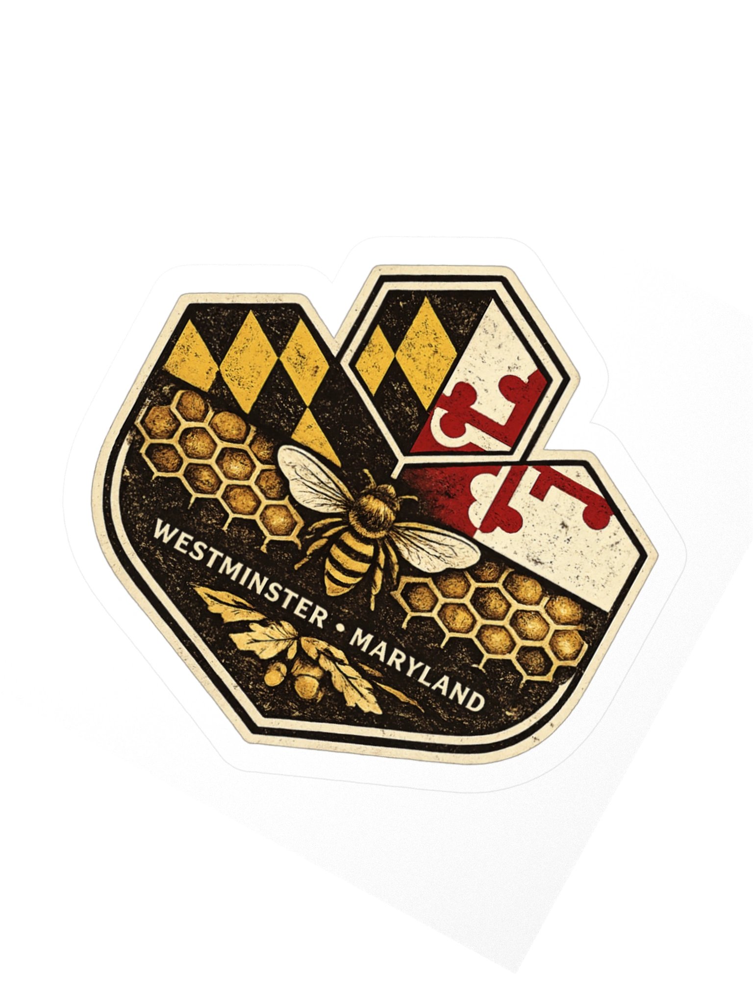 Maryland Bee Badge Sticker product image (2)