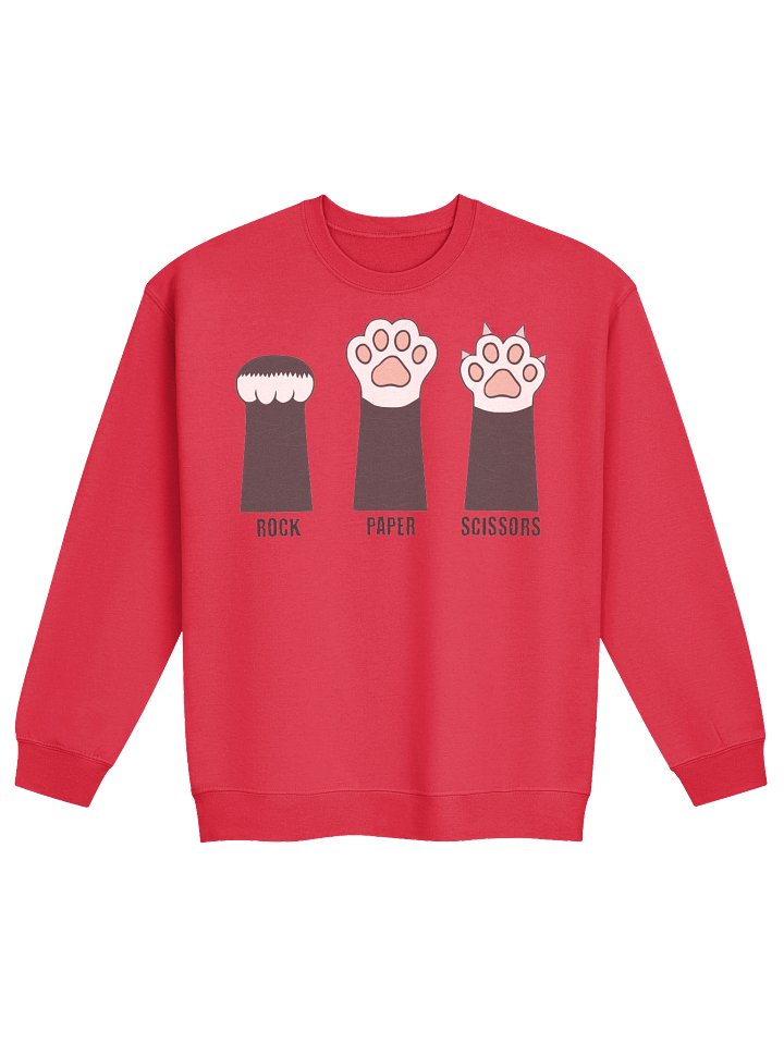 Rock Paper Scissors Cat Paw Meme Graphic Sweatshirt product image (5)