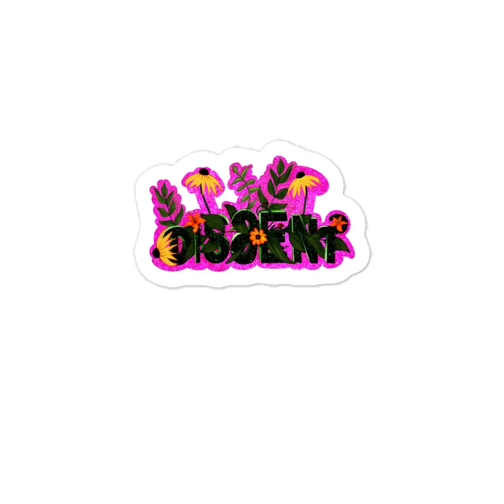 DISSENT Floral Glitter Kiss-Cut Decal product image (1)