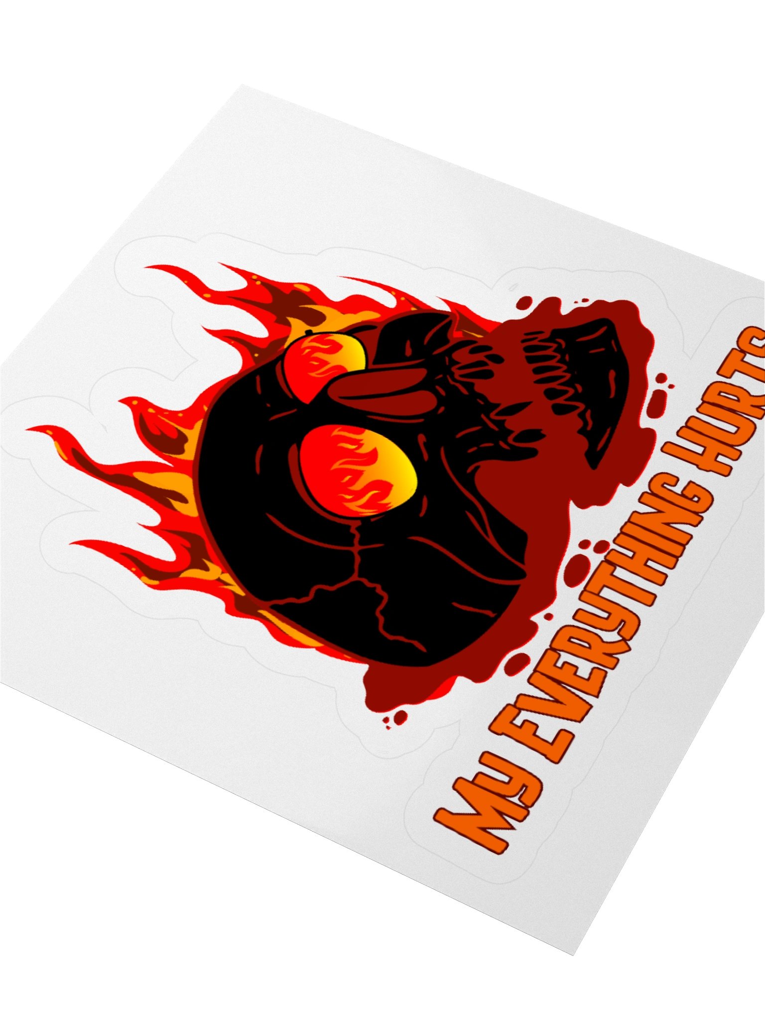Small My Everything Hurts! Red Skull Sticker product image (3)