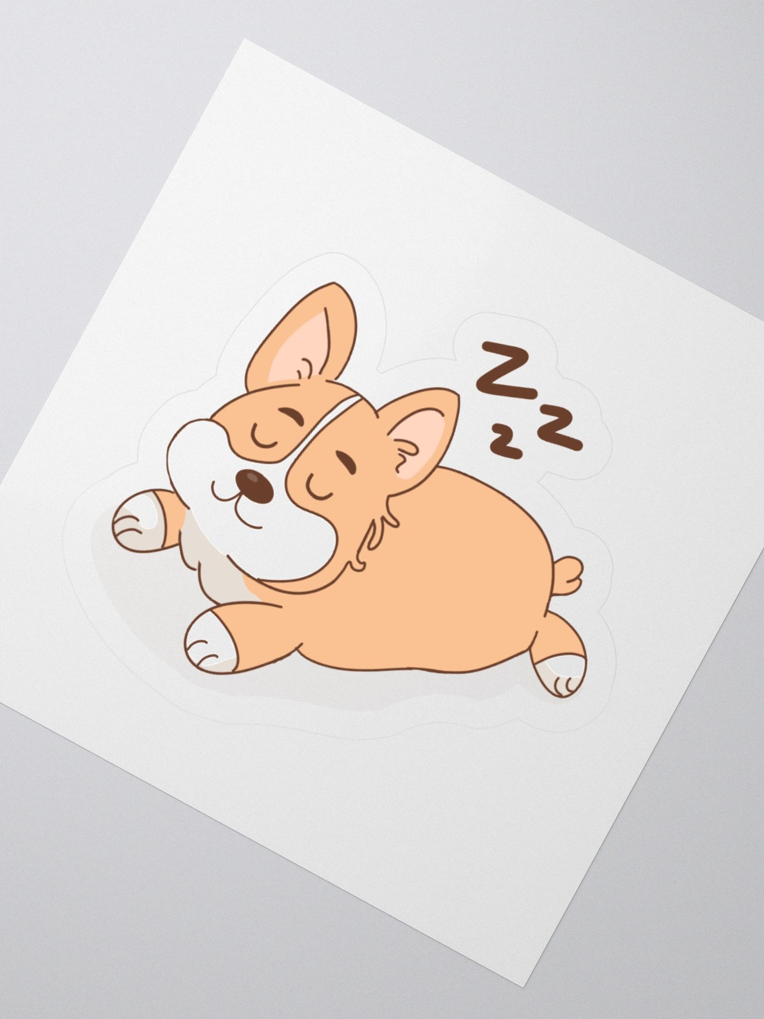Sleeping Corgi Sticker product image (2)