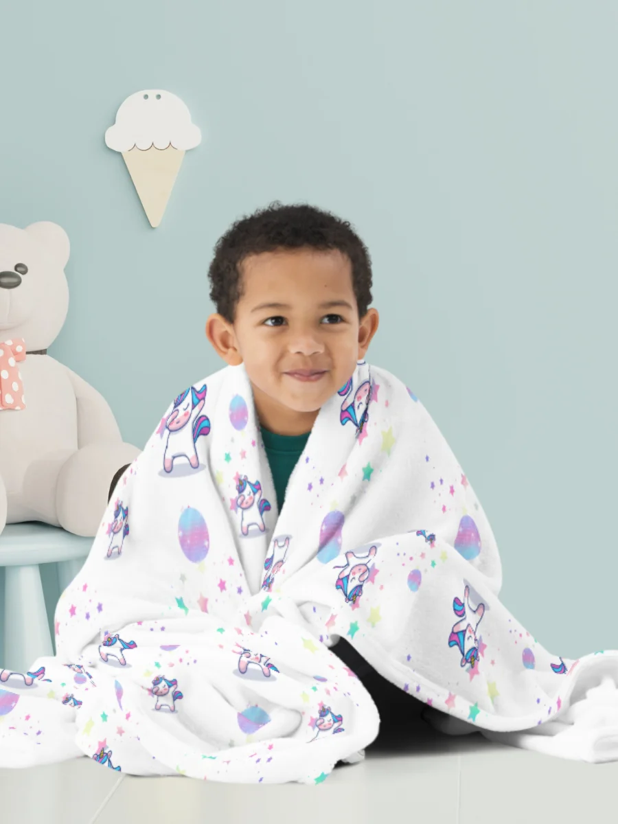 Disco Dabbing Unicorn Throw Blanket product image (2)