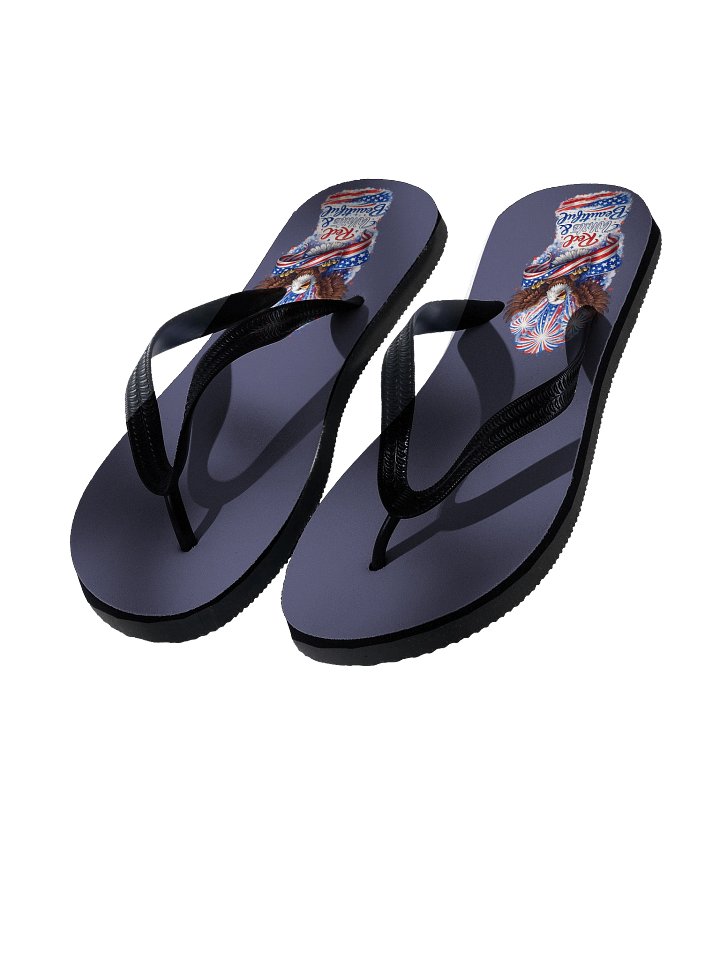 Red, White & Beautiful Flip Flops product image (1)