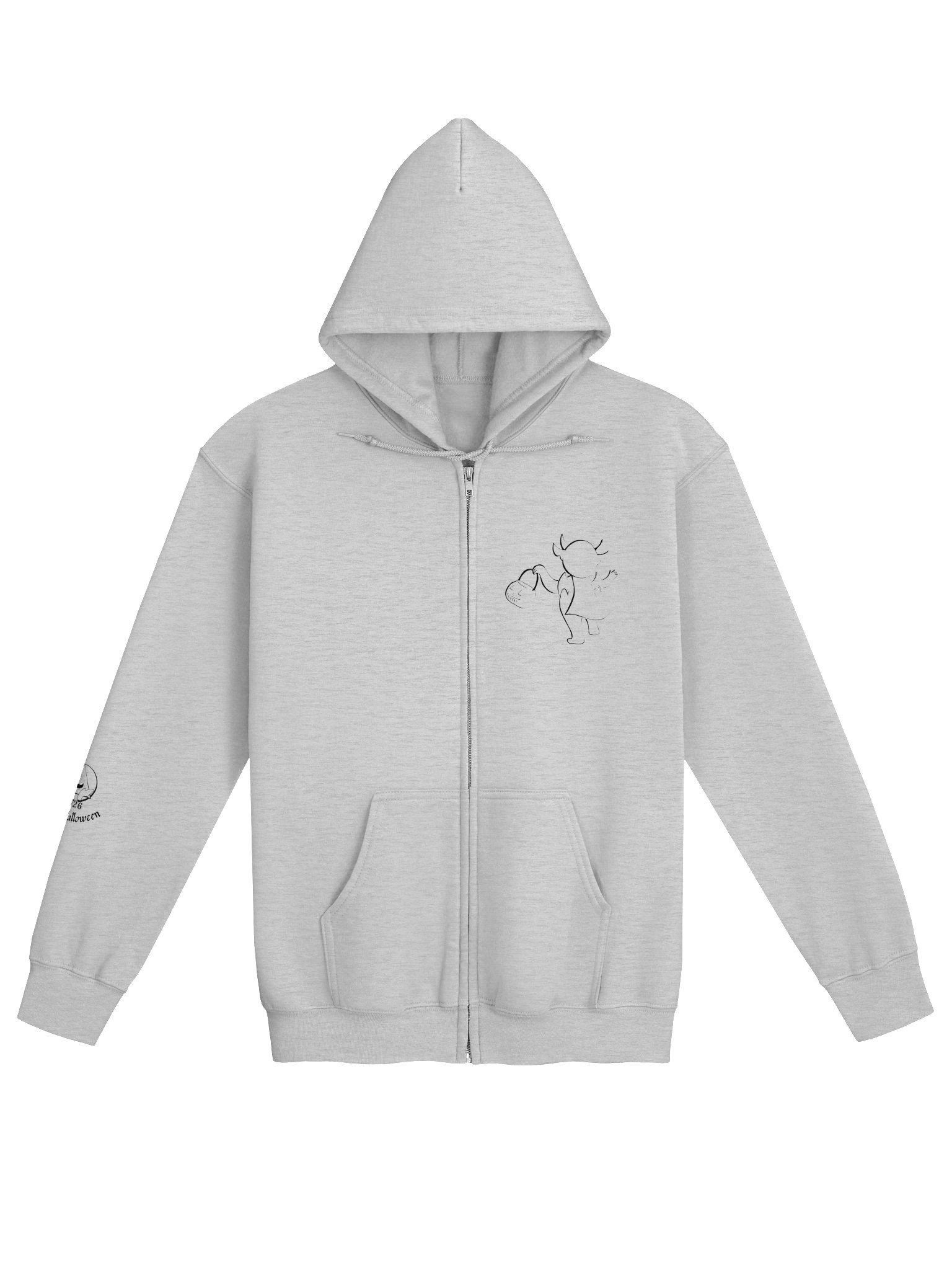 Cryptid On Your Corner Zip Hoodie (Light Mode) product image (1)