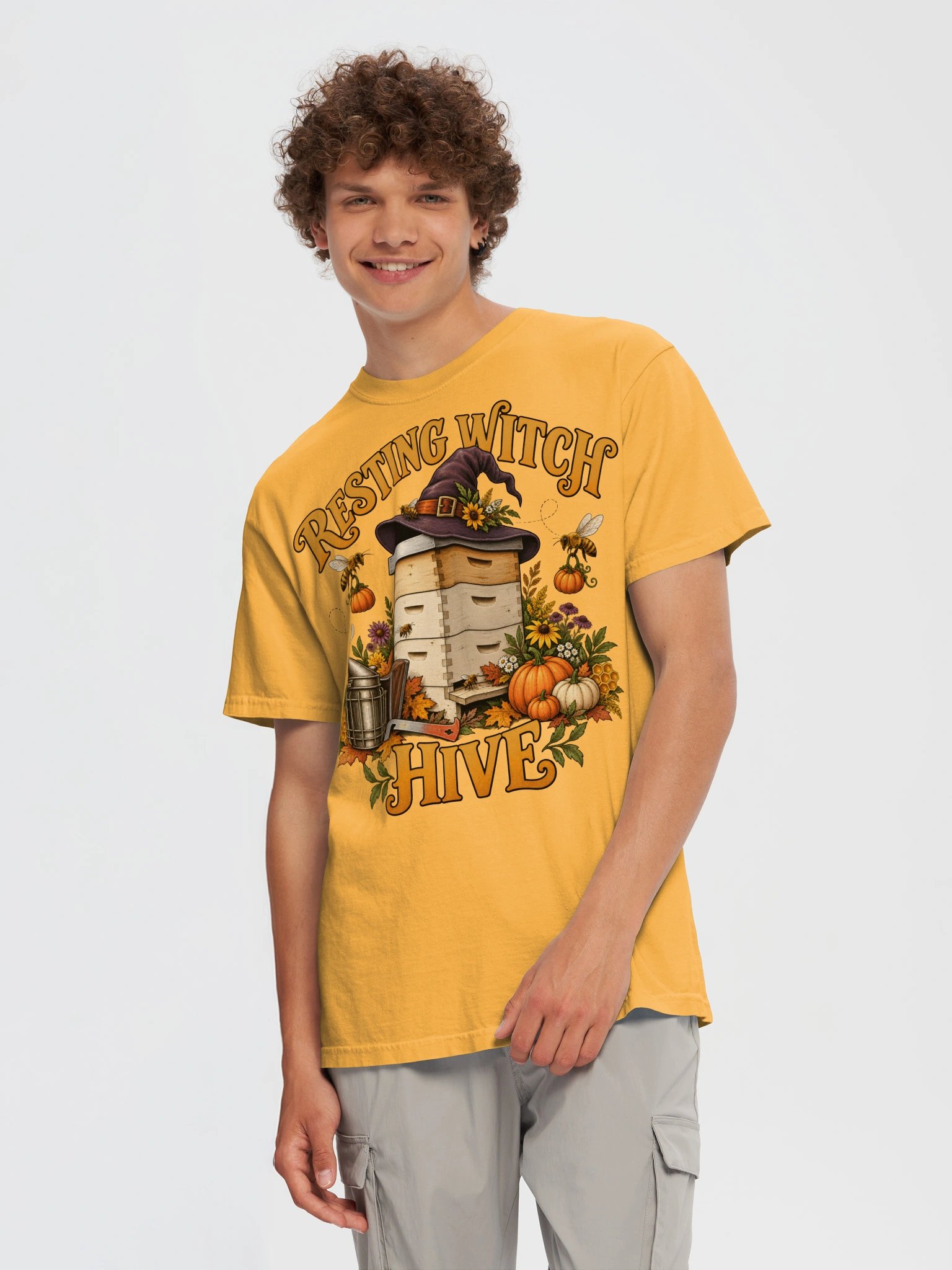 Resting Witch Hive | Halloween Beekeeper Shirt product image (5)