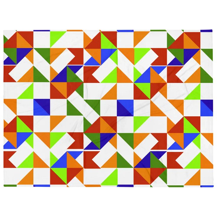 Geometric Shapes Multicolored Throw Blanket product image (1)