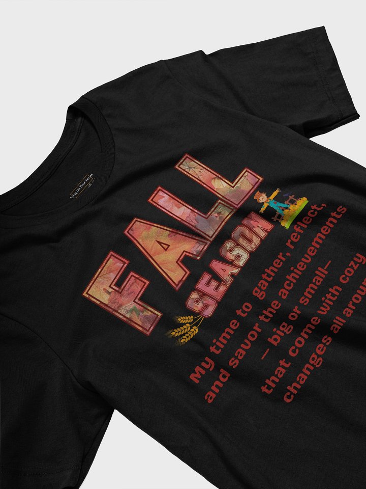 Fall Season – Cozy Wins Reflective T-Shirt (Black) product image (2)