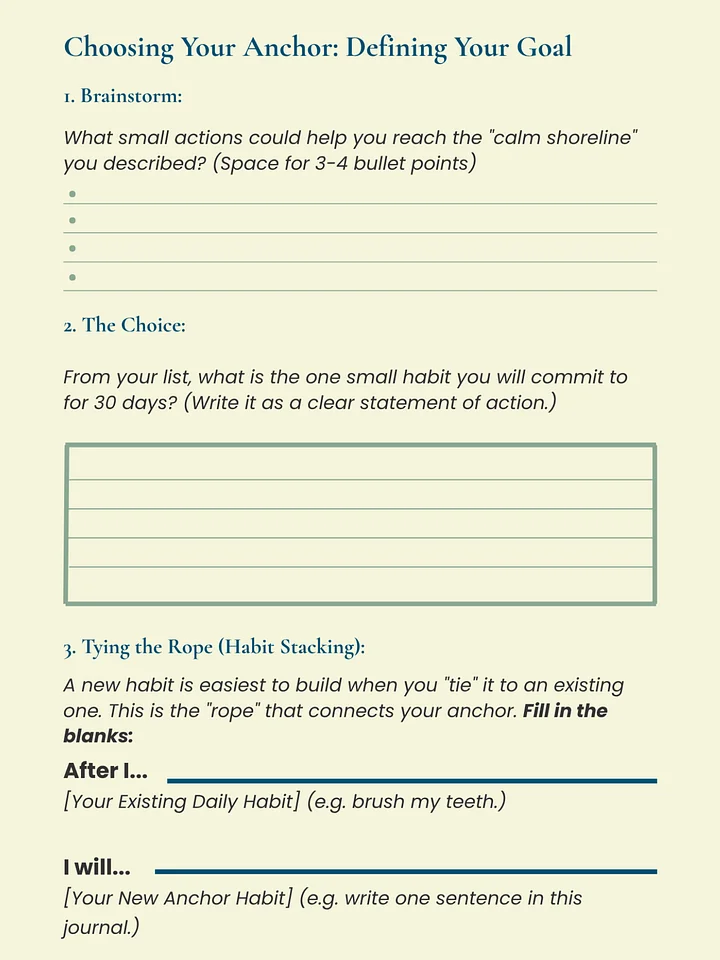 30-Day Guided Journal for Anxiety Relief | CBT Workbook (Digital Download) product image (2)