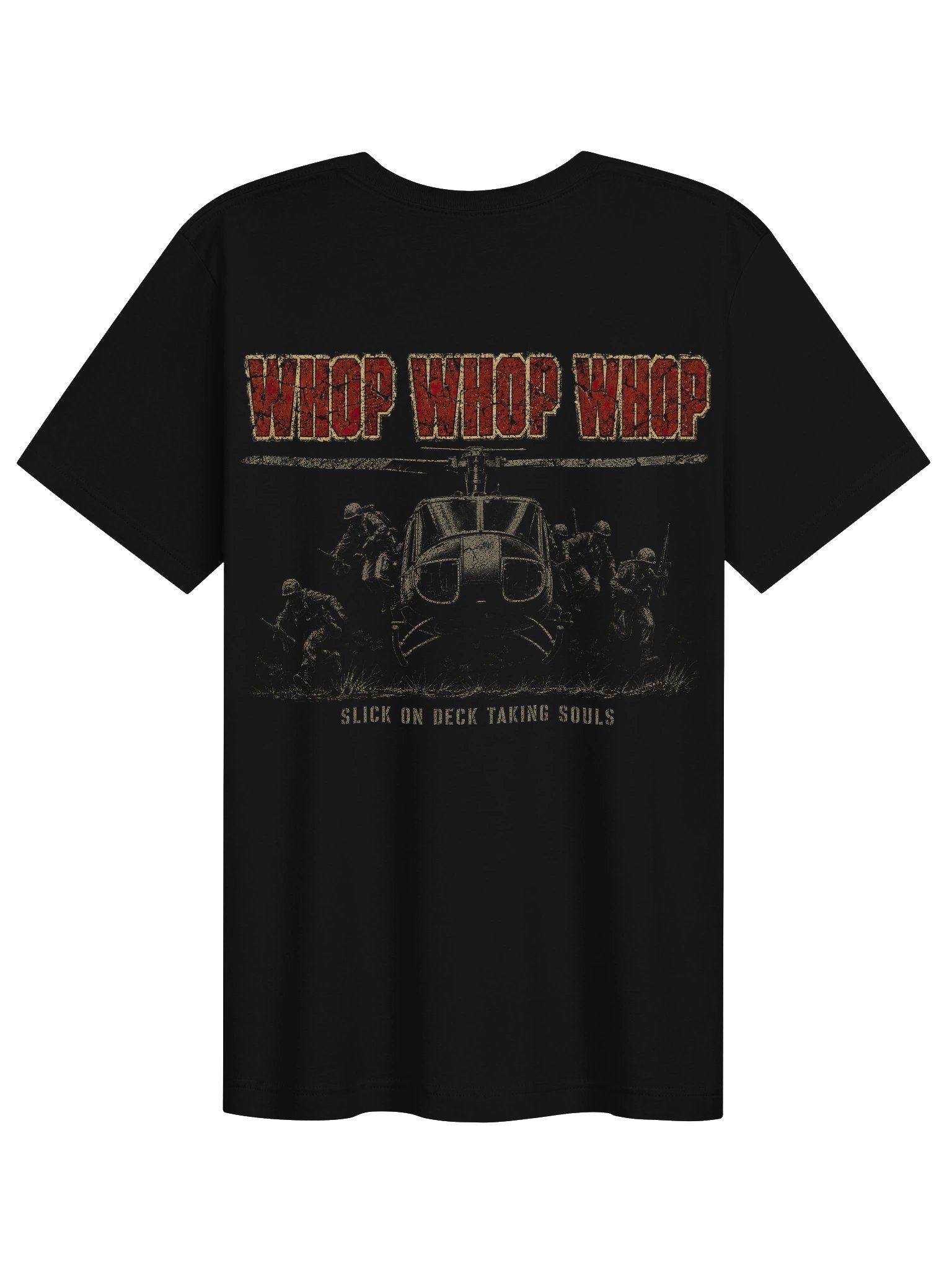 WHOP WHOP WHOP | UH-1 Huey Door Gunner Tee | Vietnam Air Cav Military Metal Graphic product image (1)