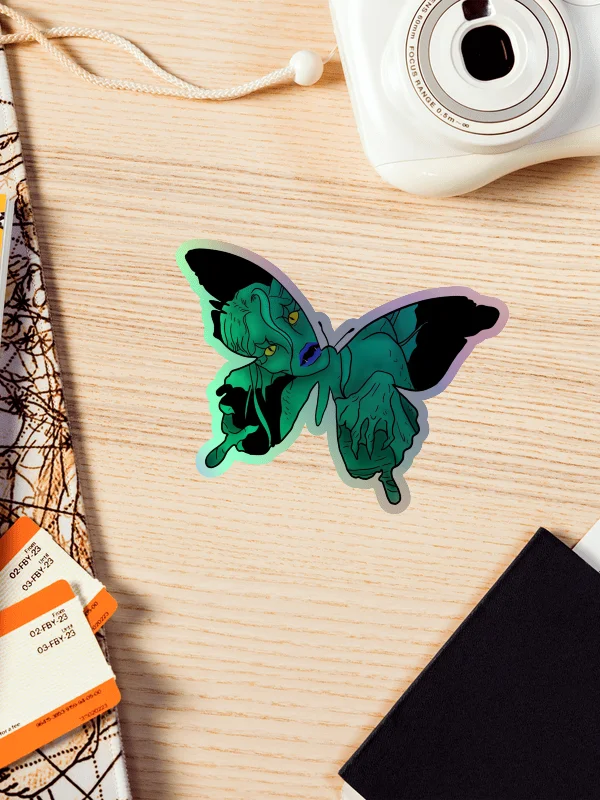 Swamp monster butterflyHolographic Sticker Sheet product image (1)