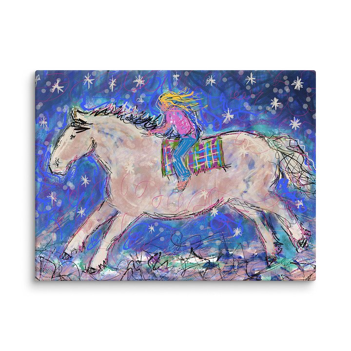 Night Flight Girl & Horse Canvas product image (1)