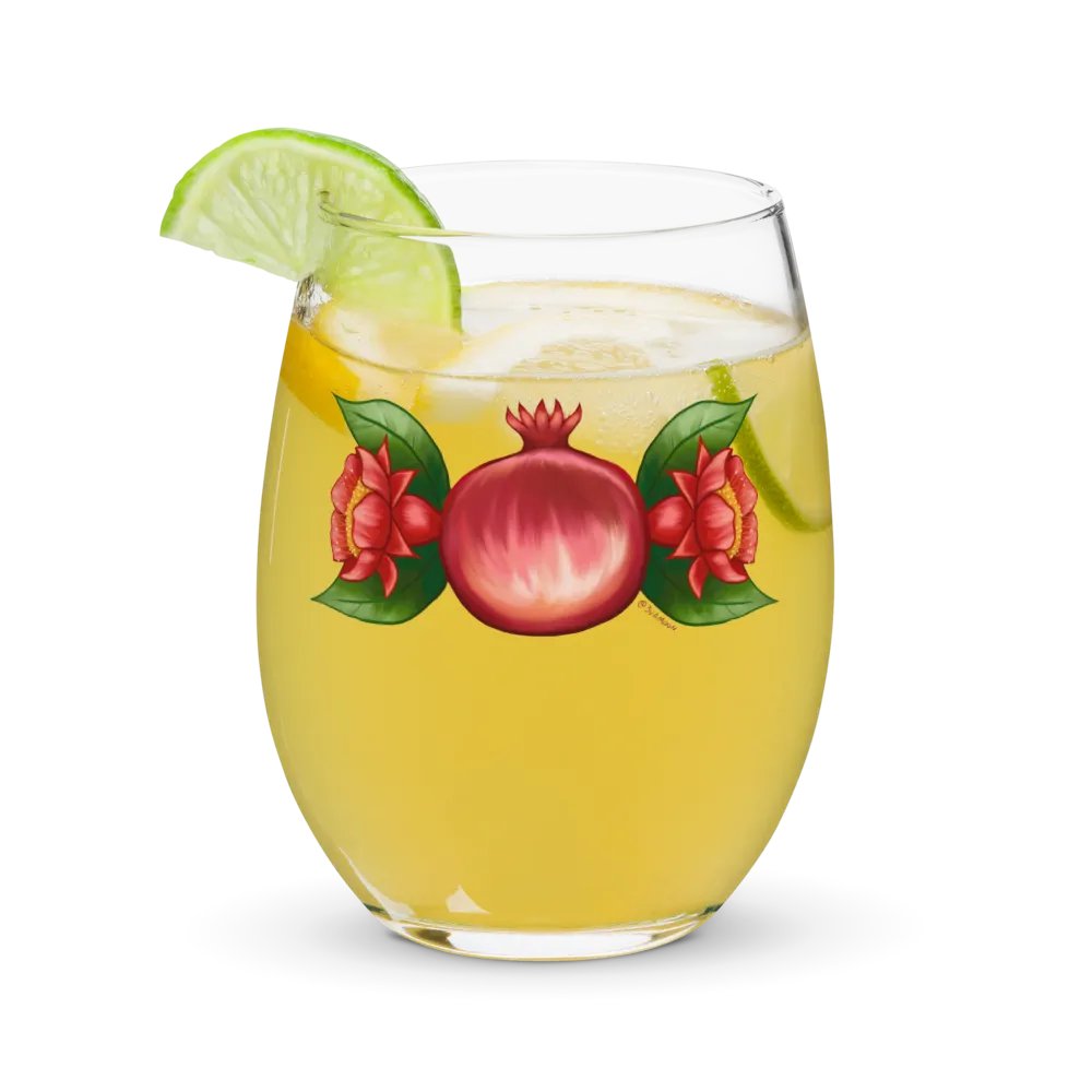 Triple Poms Stemless Wine Glass product image (5)