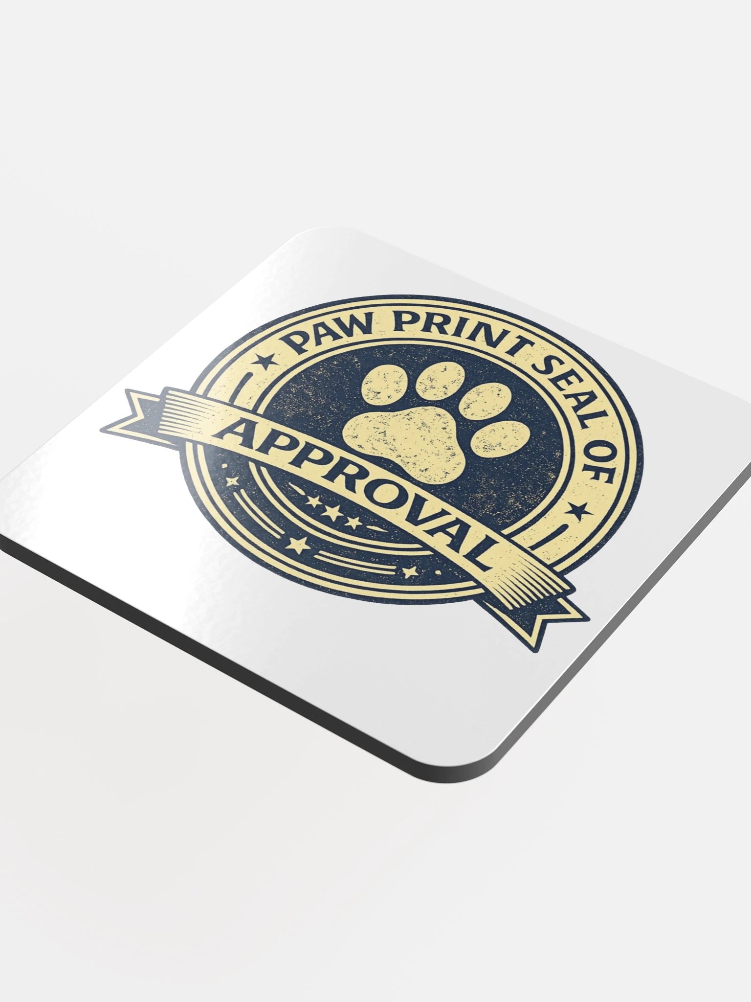 Paw Print Seal of Approval™ Cork Coaster product image (4)