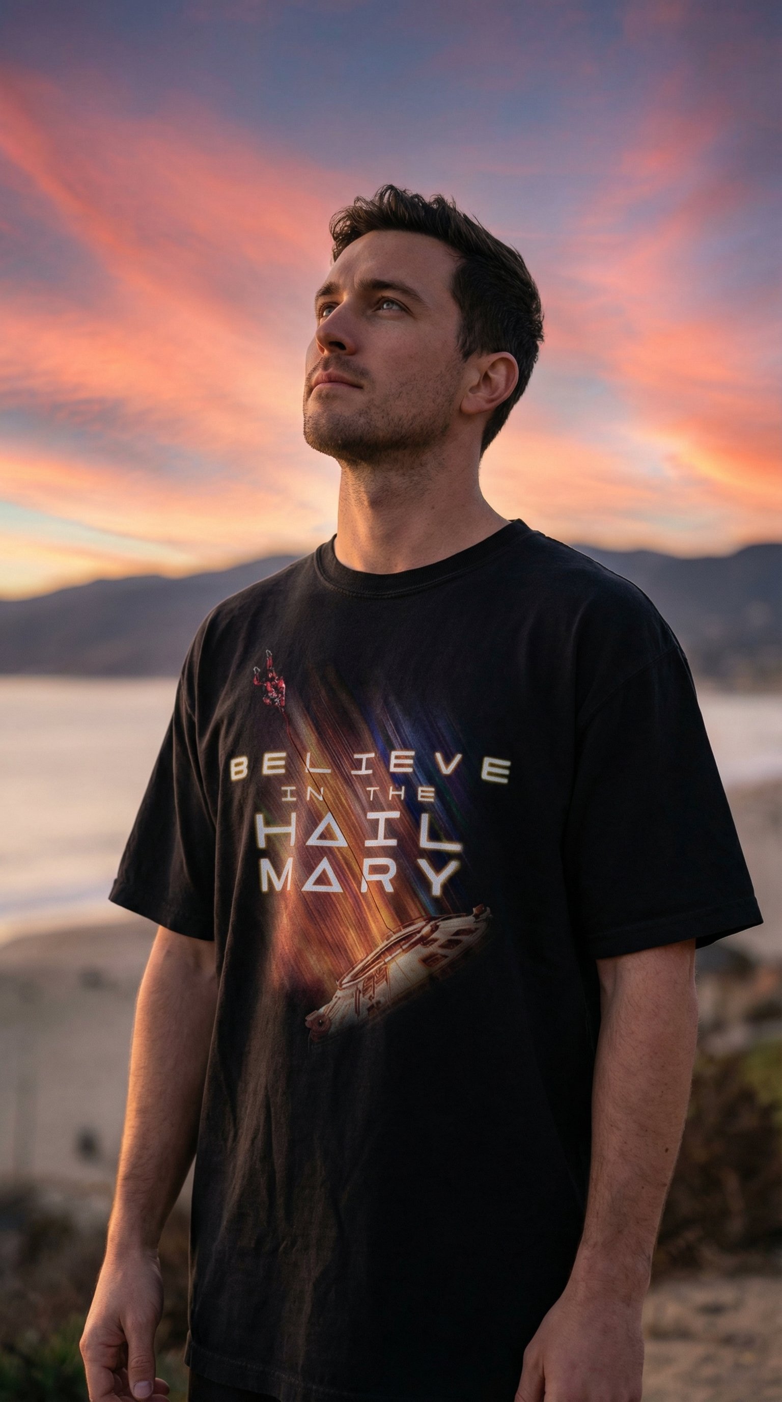 Believe in the Hail Mary Shirt | Sci-Fi Space Graphic Tee | Comfort Colors® T-Shirt product image (1)