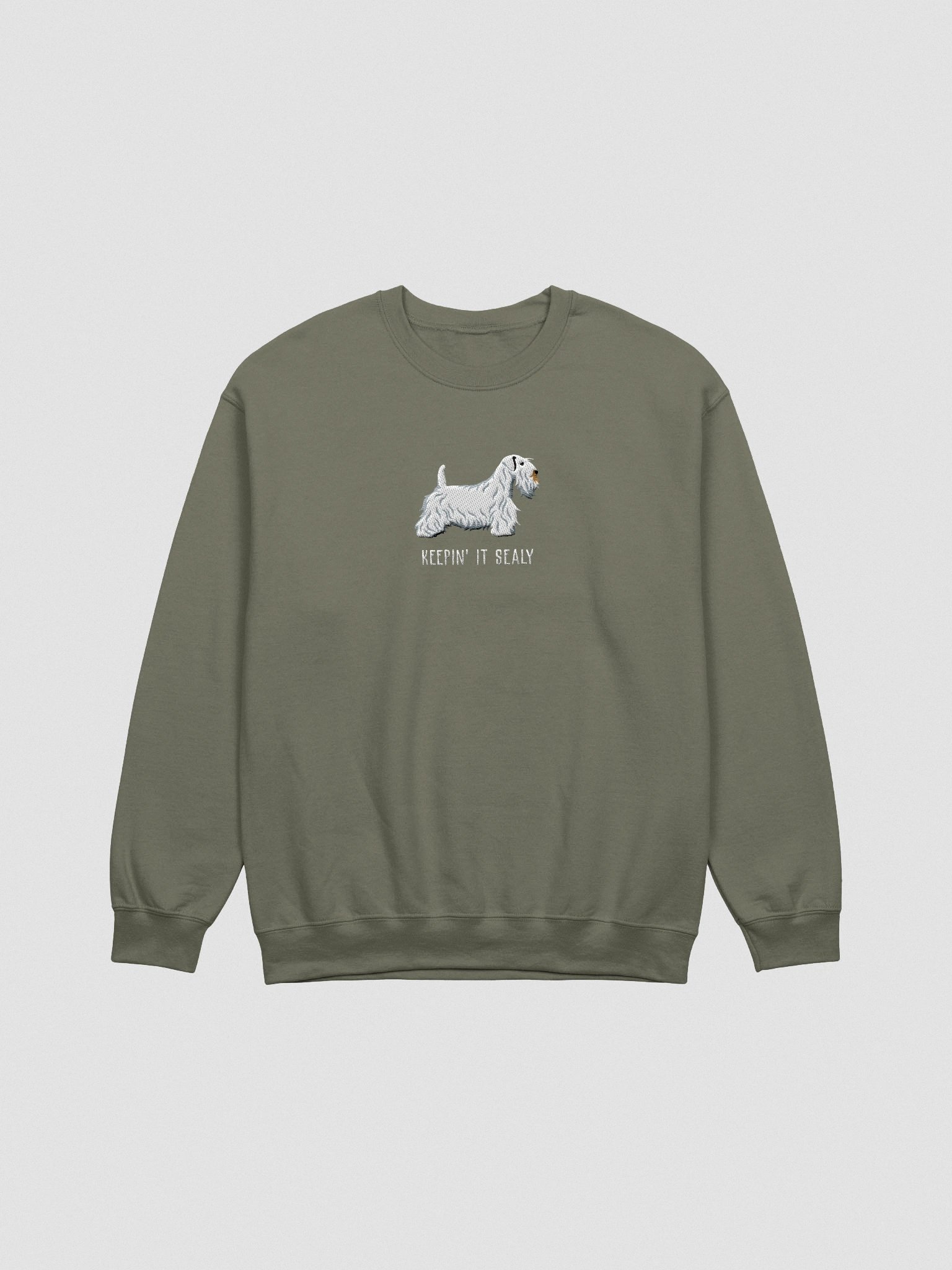 Keepin' It Sealy Sweatshirt (Embroidered) of a Sealyham Terrier(White) product image (4)