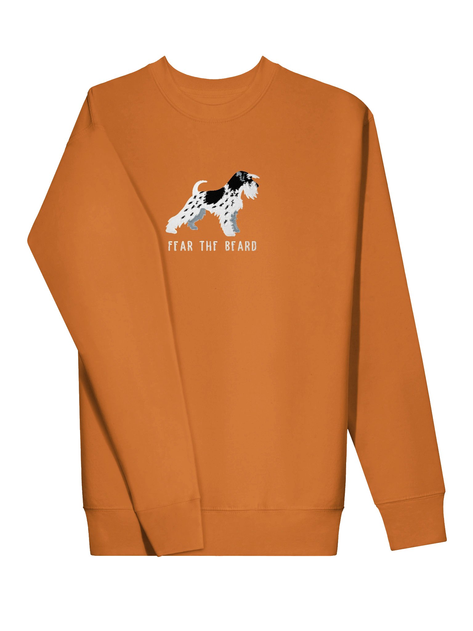 Fear the Beard Sweatshirt (Embroidered) of a Miniature Schnauzer(Parti Black & White) product image (45)