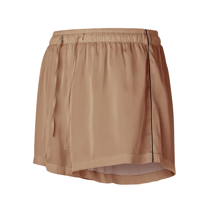 Tan All-Over Print Pajama Shorts product image (1)