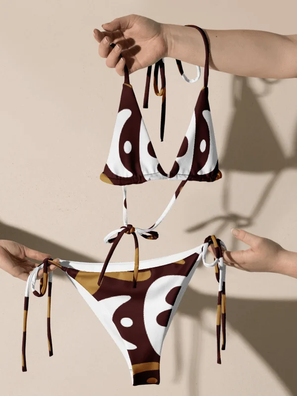 Maroon Ornamental Heart String Bikini product image (11)