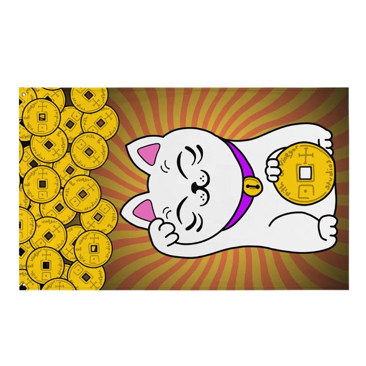 Maneki neko flag product image (1)