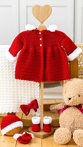 ❤️Say “SNOW” in the comments and I’ll send you the links to the free pattern & video tutorial for this Christmas-red baby coa...