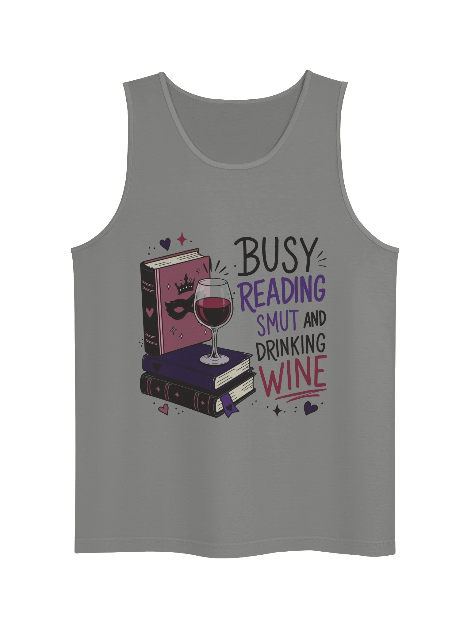 Busy Reading Smut & Drinking Wine (Unisex Tank) product image (7)