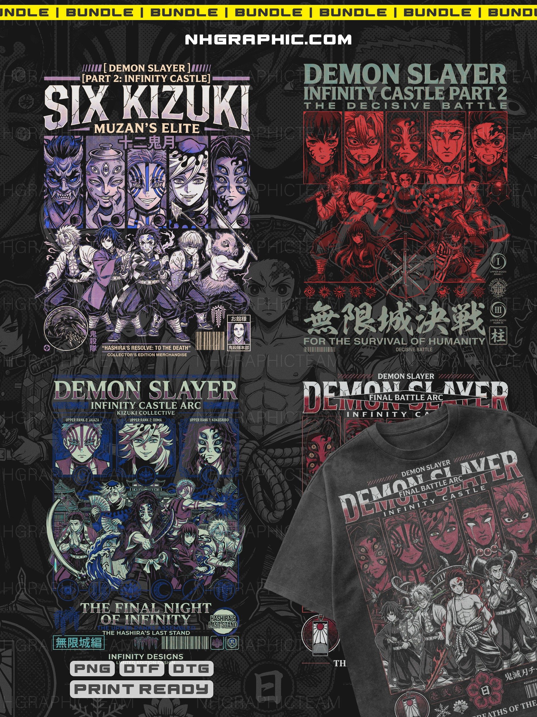 Demon Slayer Infinity Castle Part 2 Halftone PNG Bundle product image (1)