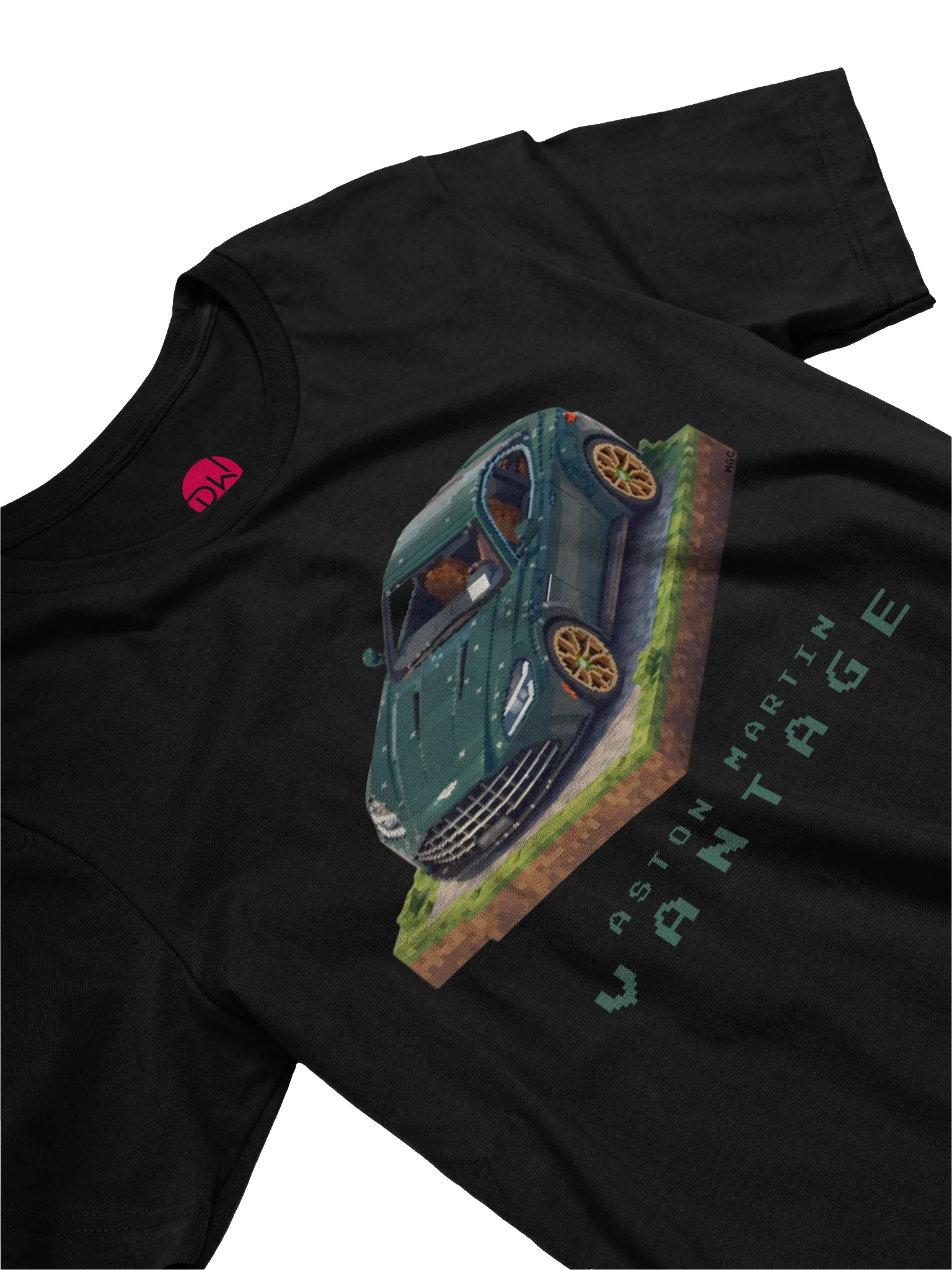 Green Aston Martin Vantage Shirt (Pixel, Retro, Minecraft) product image (20)