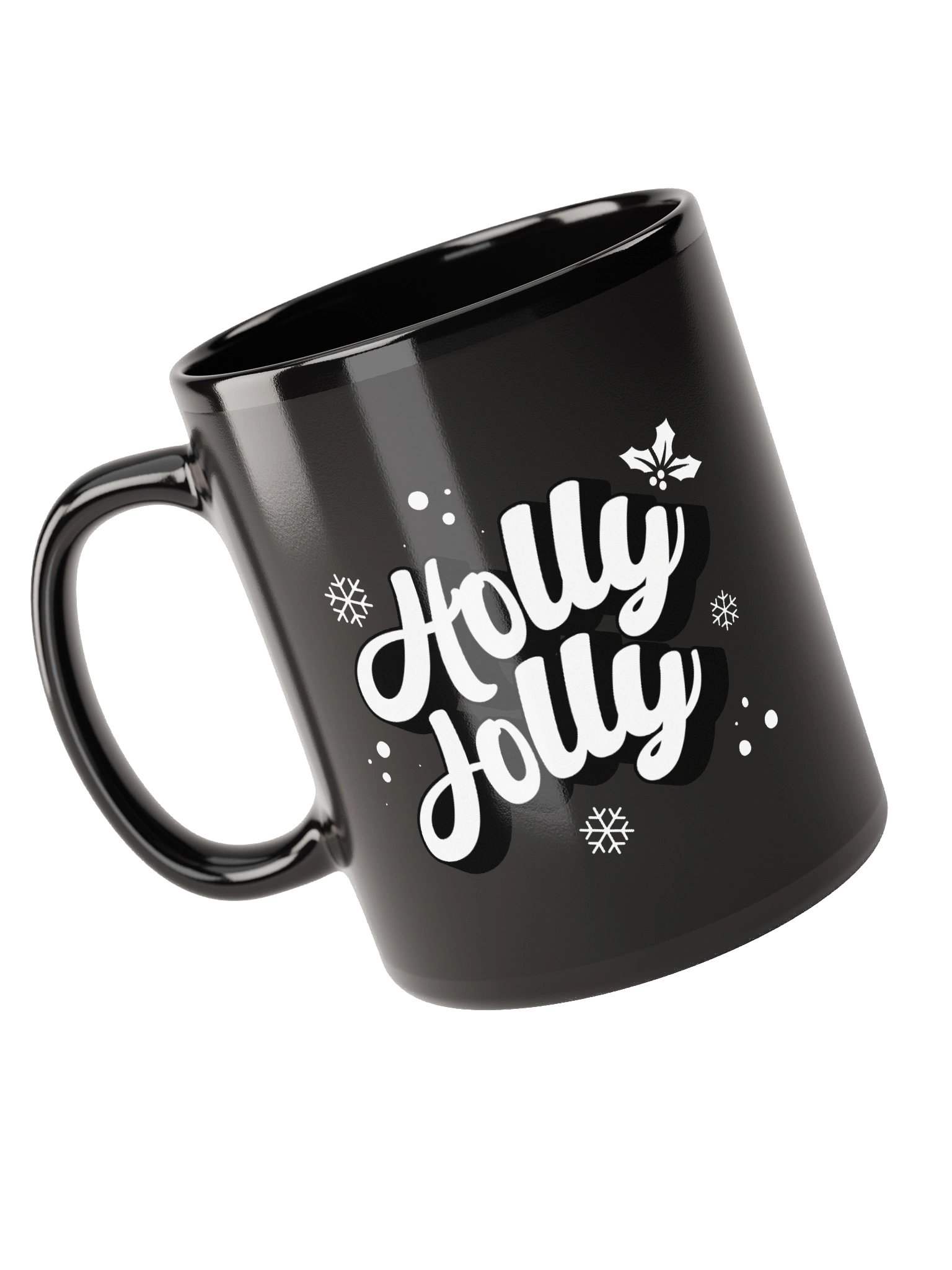 HOLLY JOLLY Coffee Mug Christmas Typography Minimalist product image (6)