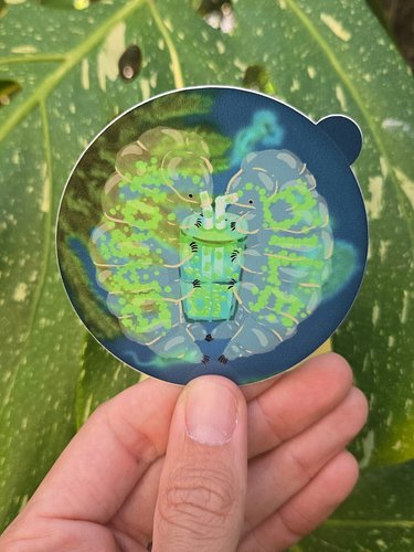 Tardigrades sharing an algae smoothie 🧉🌿 this sticker is now available as a reward for twitch giveaways and can also be purch...