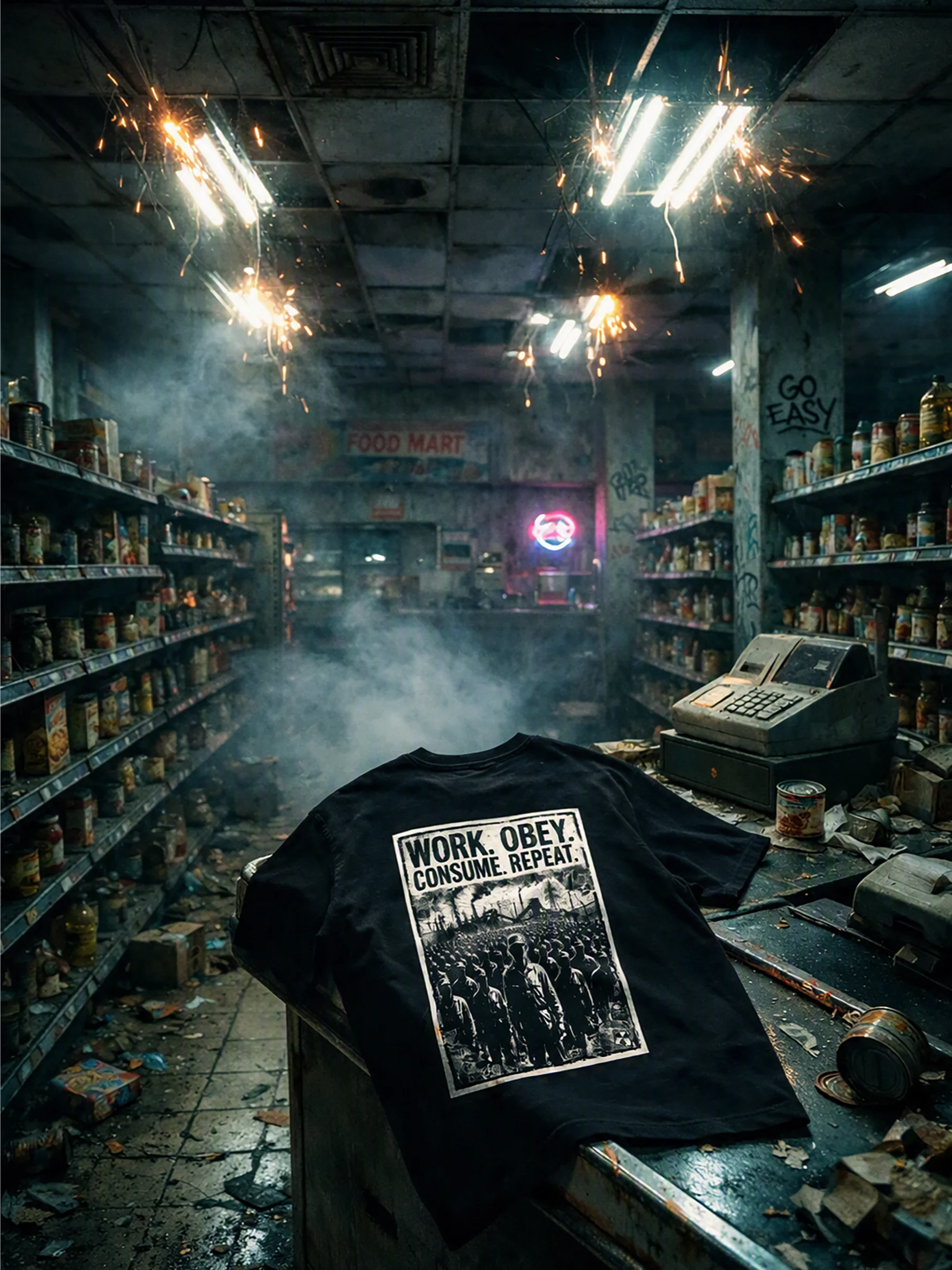 Work. Obey. Consume. Repeat. Anti-Industrial Graphic Tee product image (2)