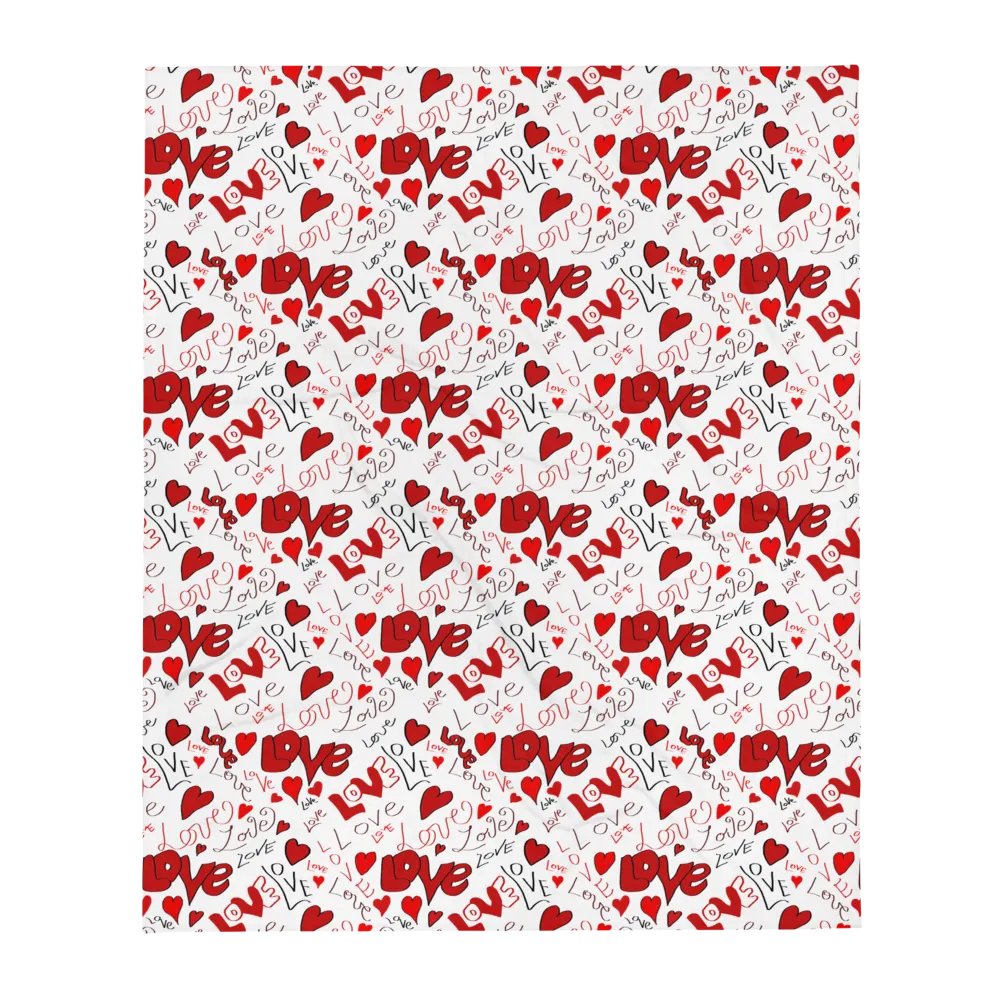 Love and Hearts Throw Blanket product image (3)