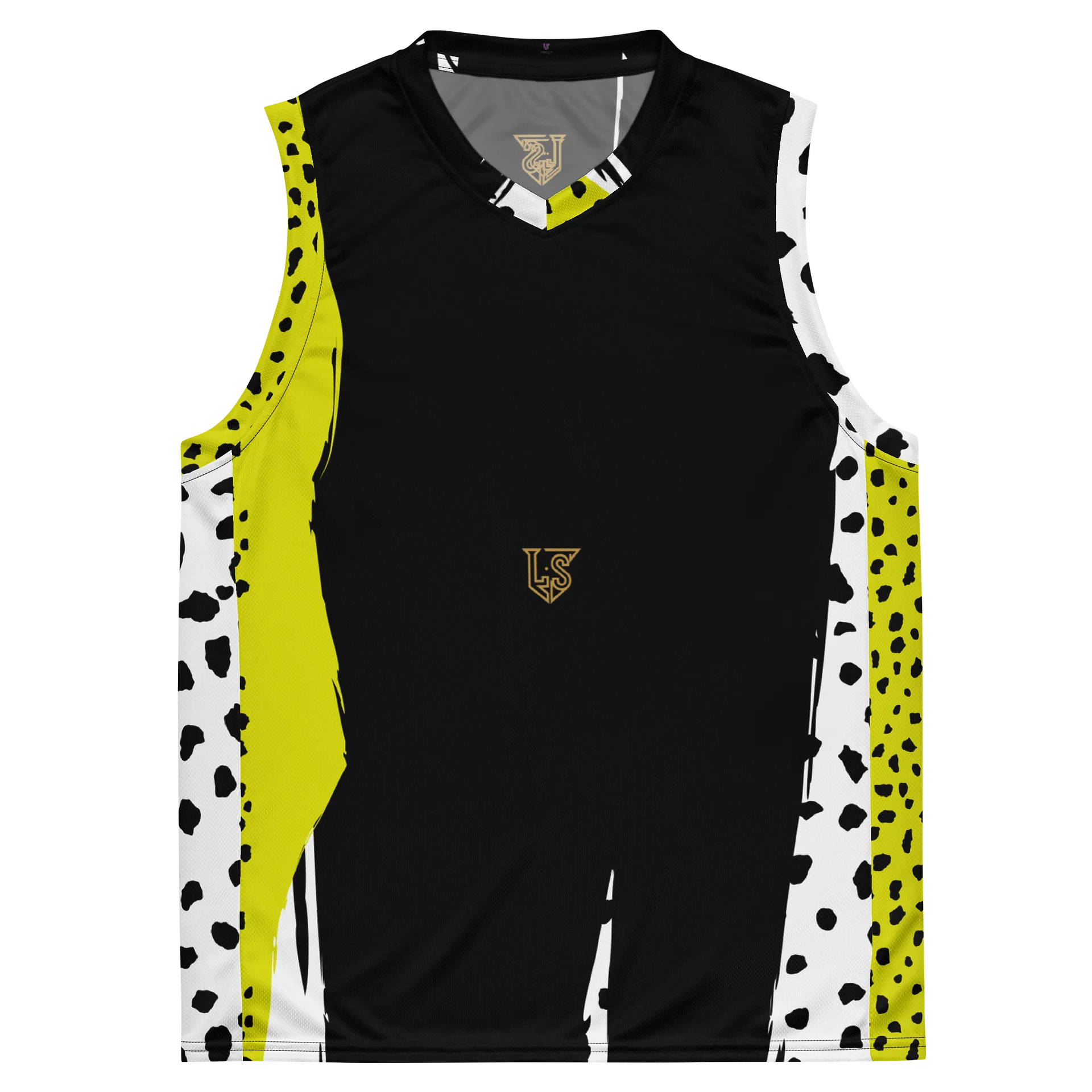 No Cap -Spotted Black and Yellow Sleeveless Pattern Design product image (2)