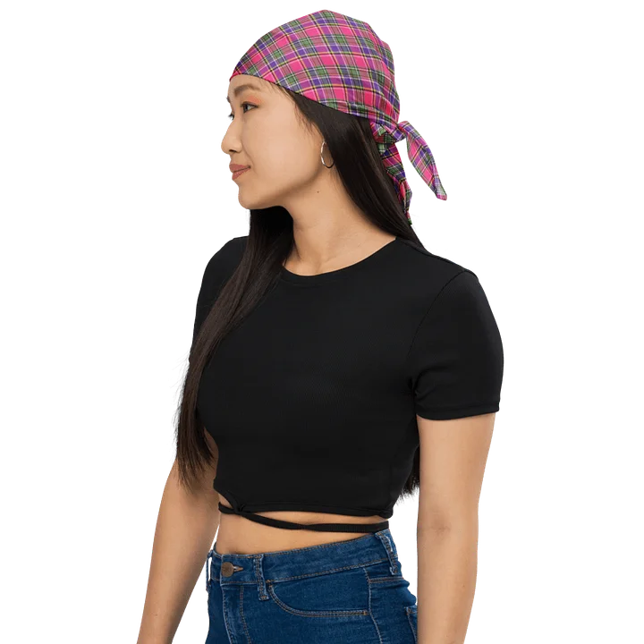 Pink and Purple Vintage Plaid Bandana product image (1)
