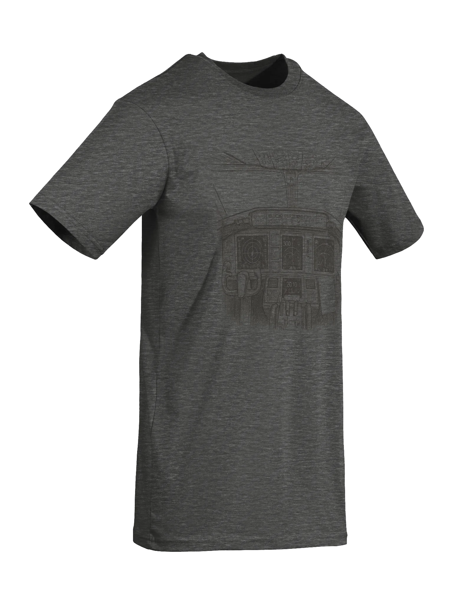 FLIGHT MODE- Washed Cockpit Tee (Charcoal Heather | Cotton Heritage Premium) product image (8)