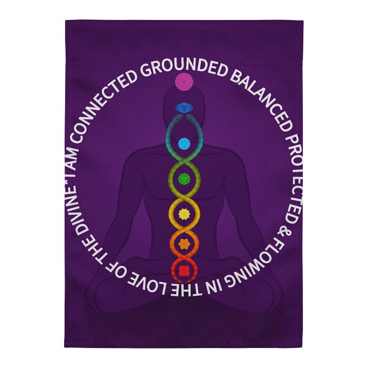 Solanas Mantra Purple Chakra Garden Flag product image (1)