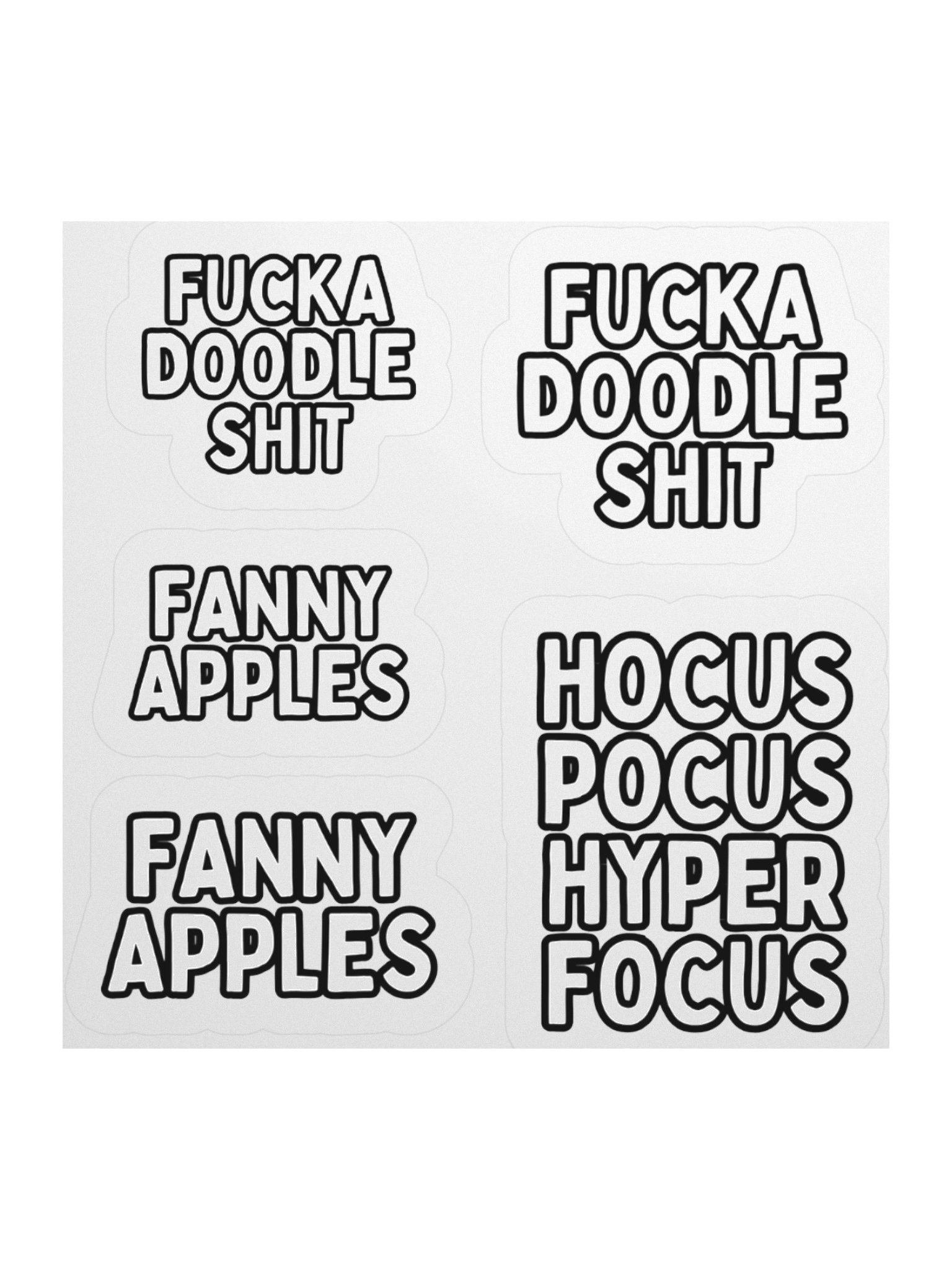 Quirky Phrase Kiss Cut Stickers Set product image (1)