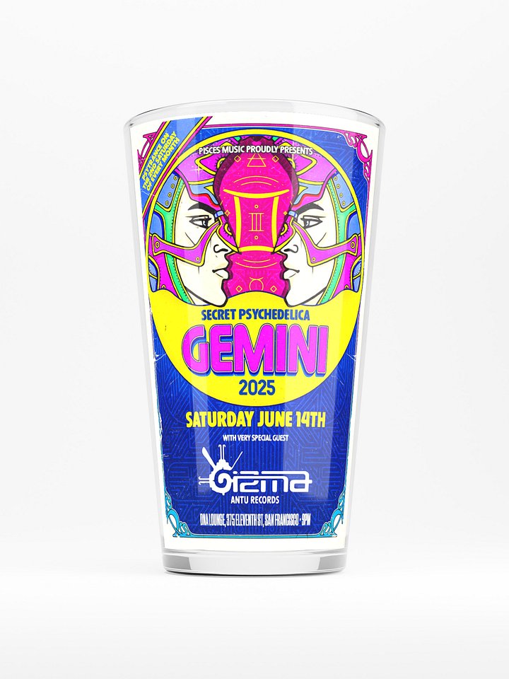 Gemini 2025 Shaker Pint Glass product image (1)