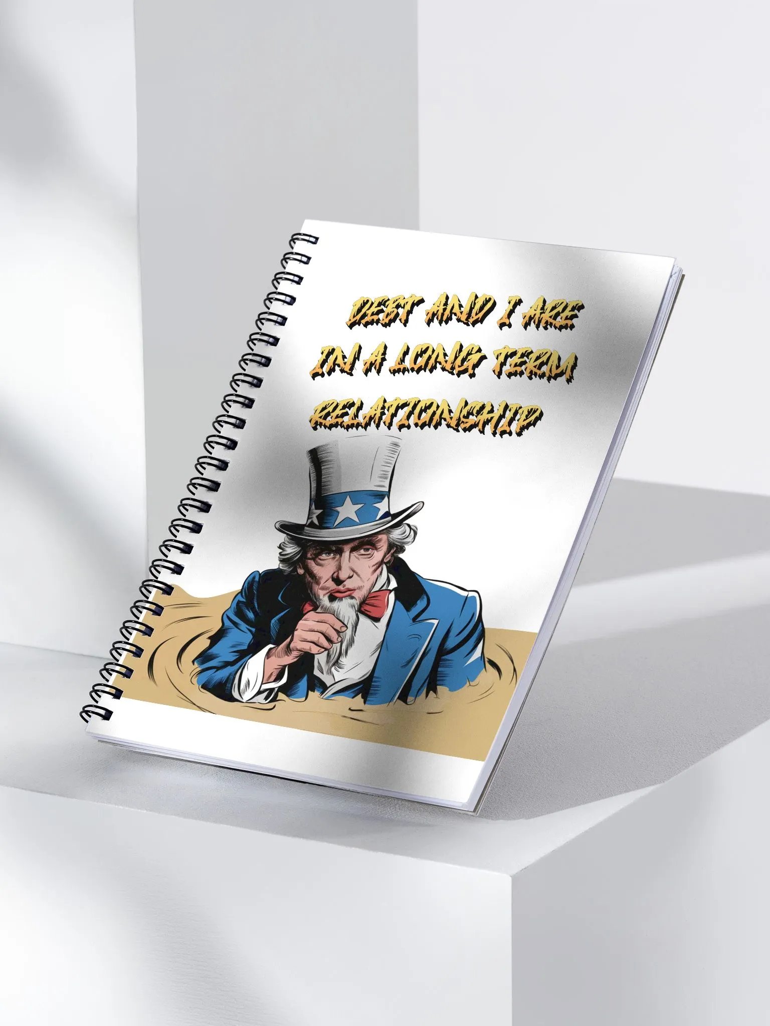 Debt And I Are In A Long Term Relationship Funny Spiral Notebook product image (2)