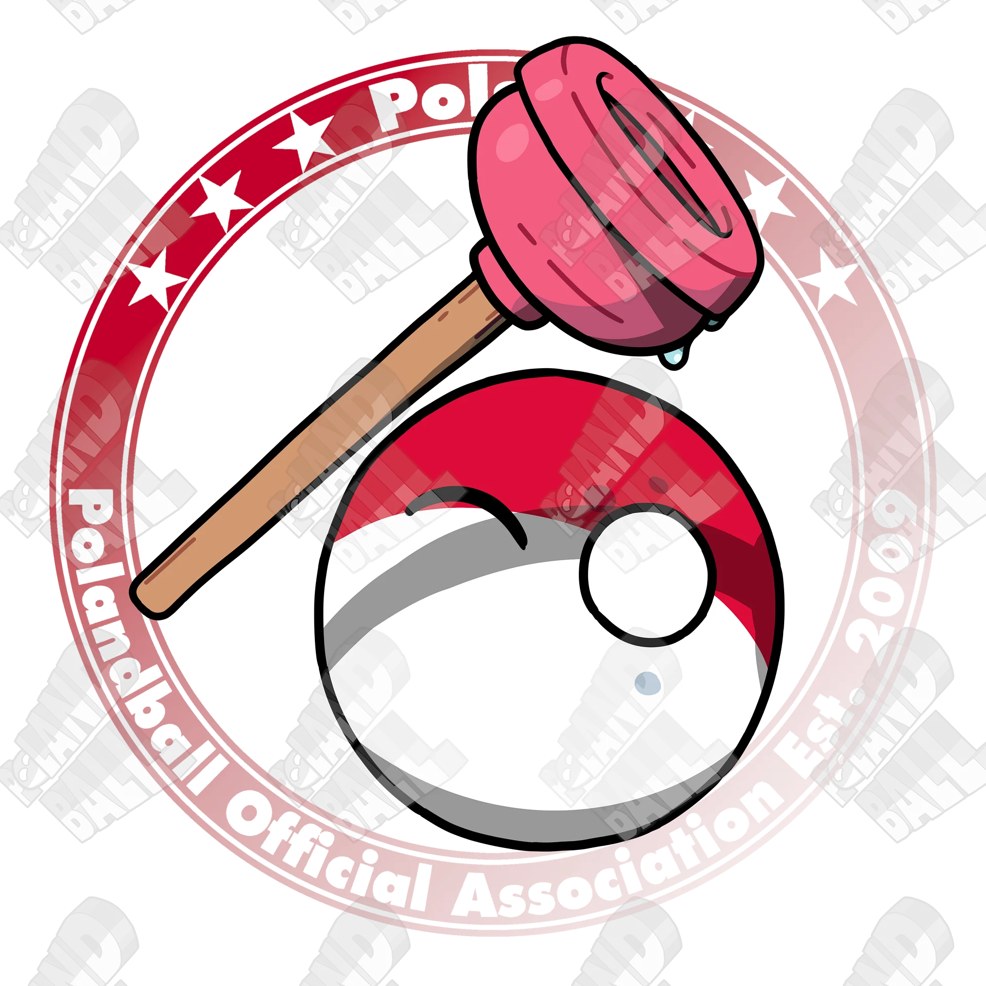 Polandball Official Association T-shirt - Poland B product image (4)