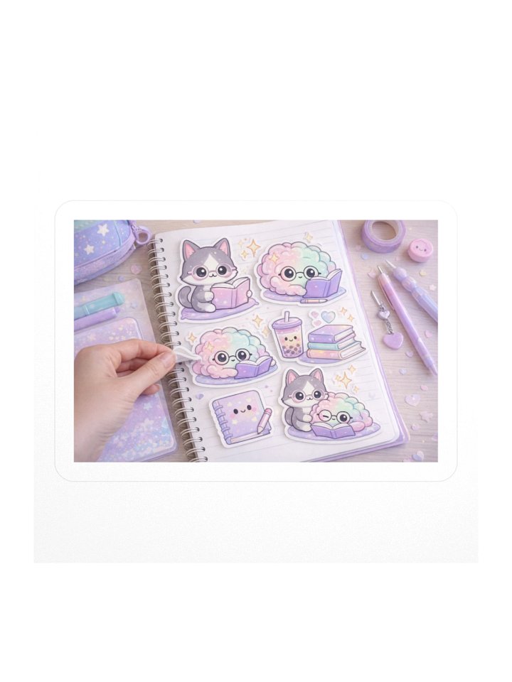📚 Kawaii Study Buddy Sticker Sheet – Back to School Edition product image (2)
