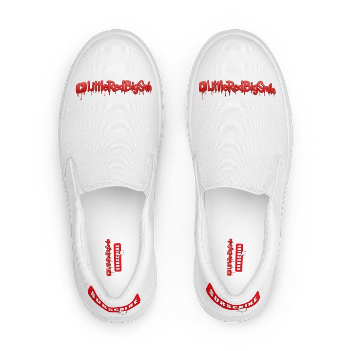 Red & White Women's Slip-On Canvas Shoes product image (1)