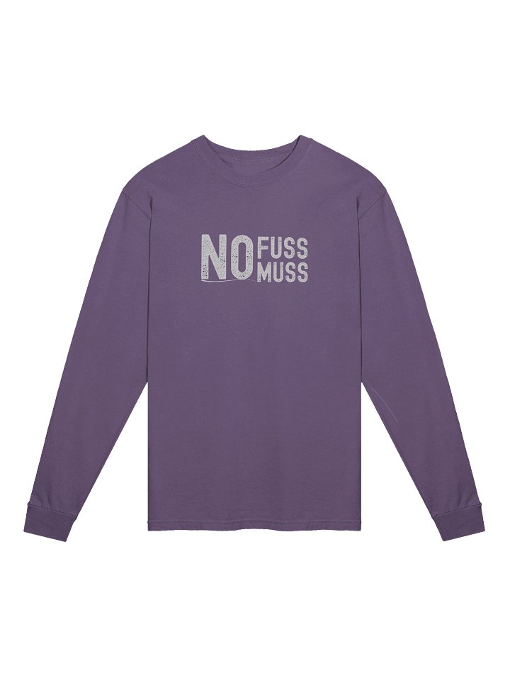 Uncomplicated Aesthetic Long Sleeve Tee | No Fuss No Muss Graphic | Comfort Colors Vintage product image (2)