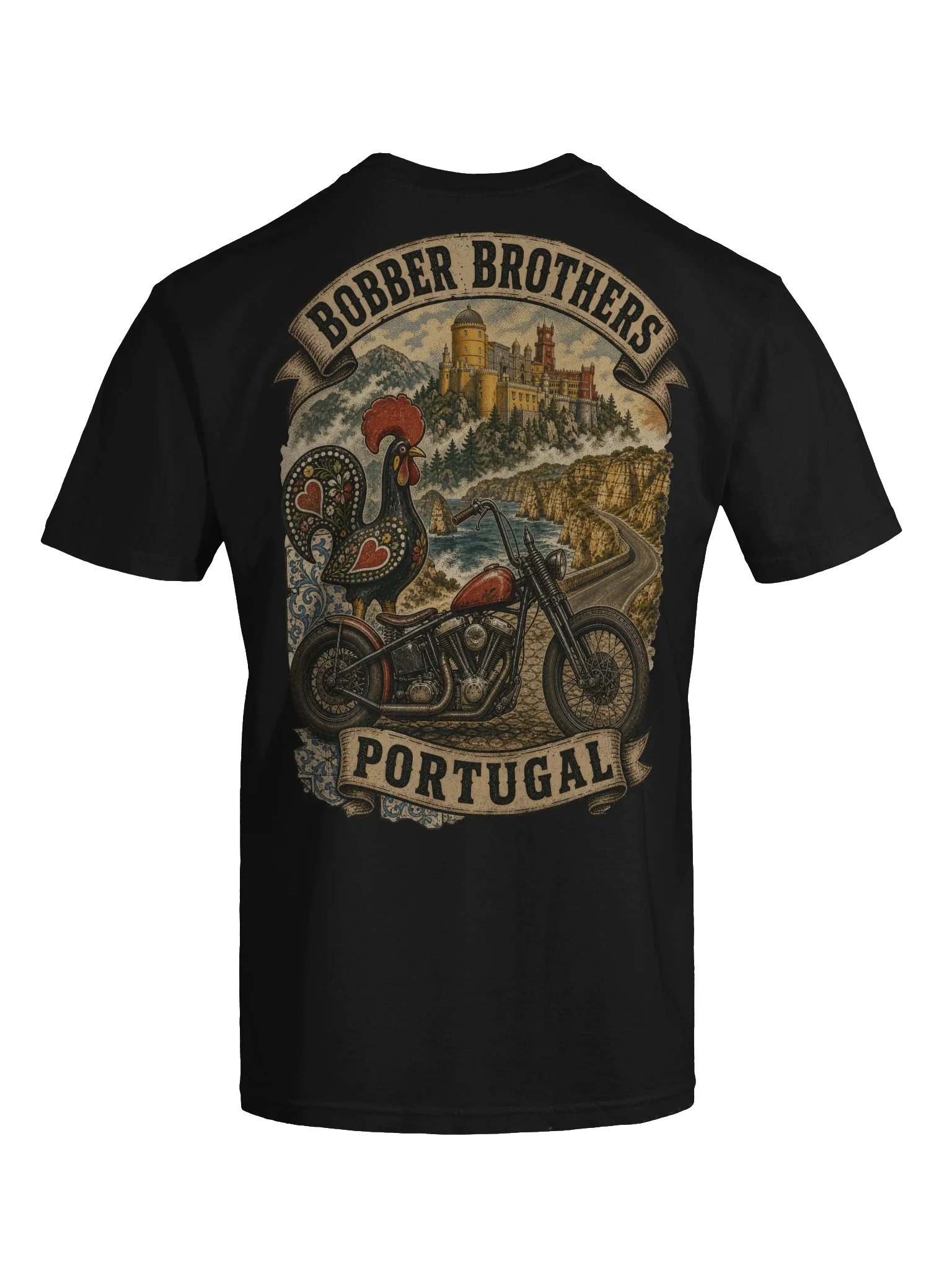 Portugal motorcycle t-shirt design by Bobber Brothers