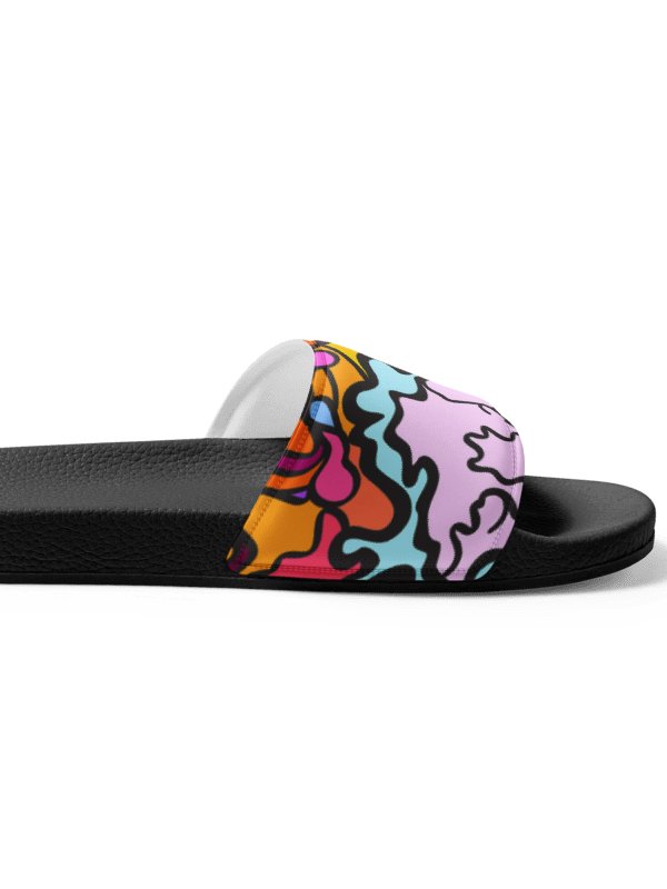 Vibrant Swirls Men's Slides - Wave at Sunset product image (7)