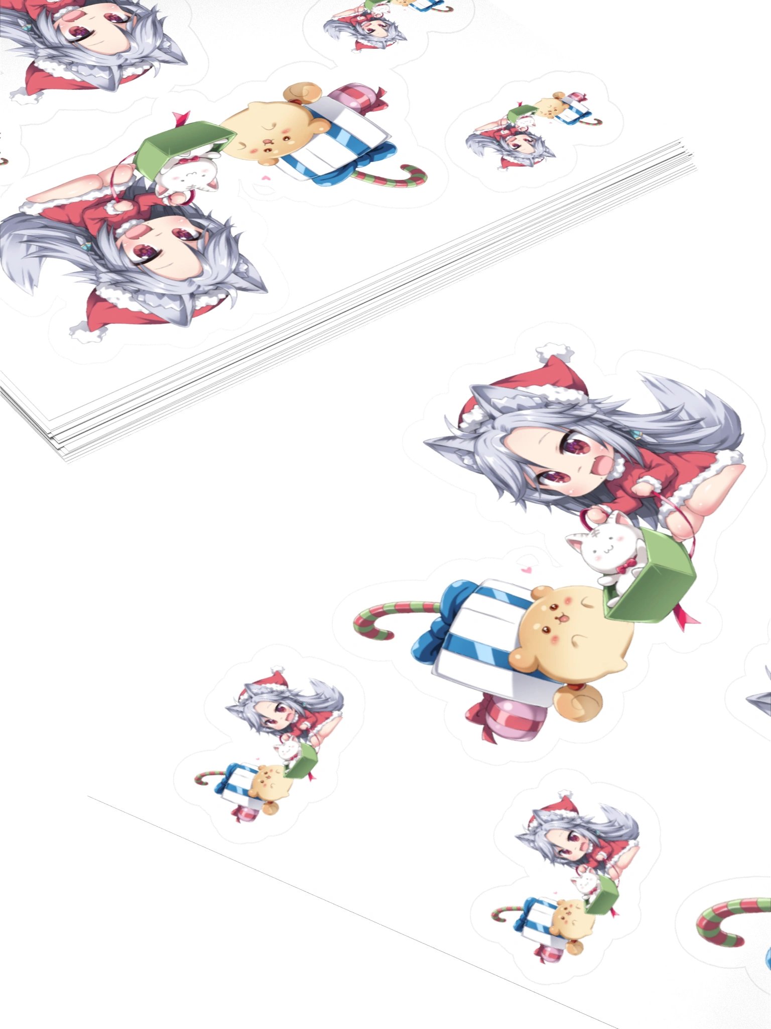 Santa Paws Chibi Sticker Set product image (4)