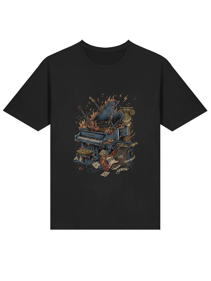 Piano guitar in fire product image (2)