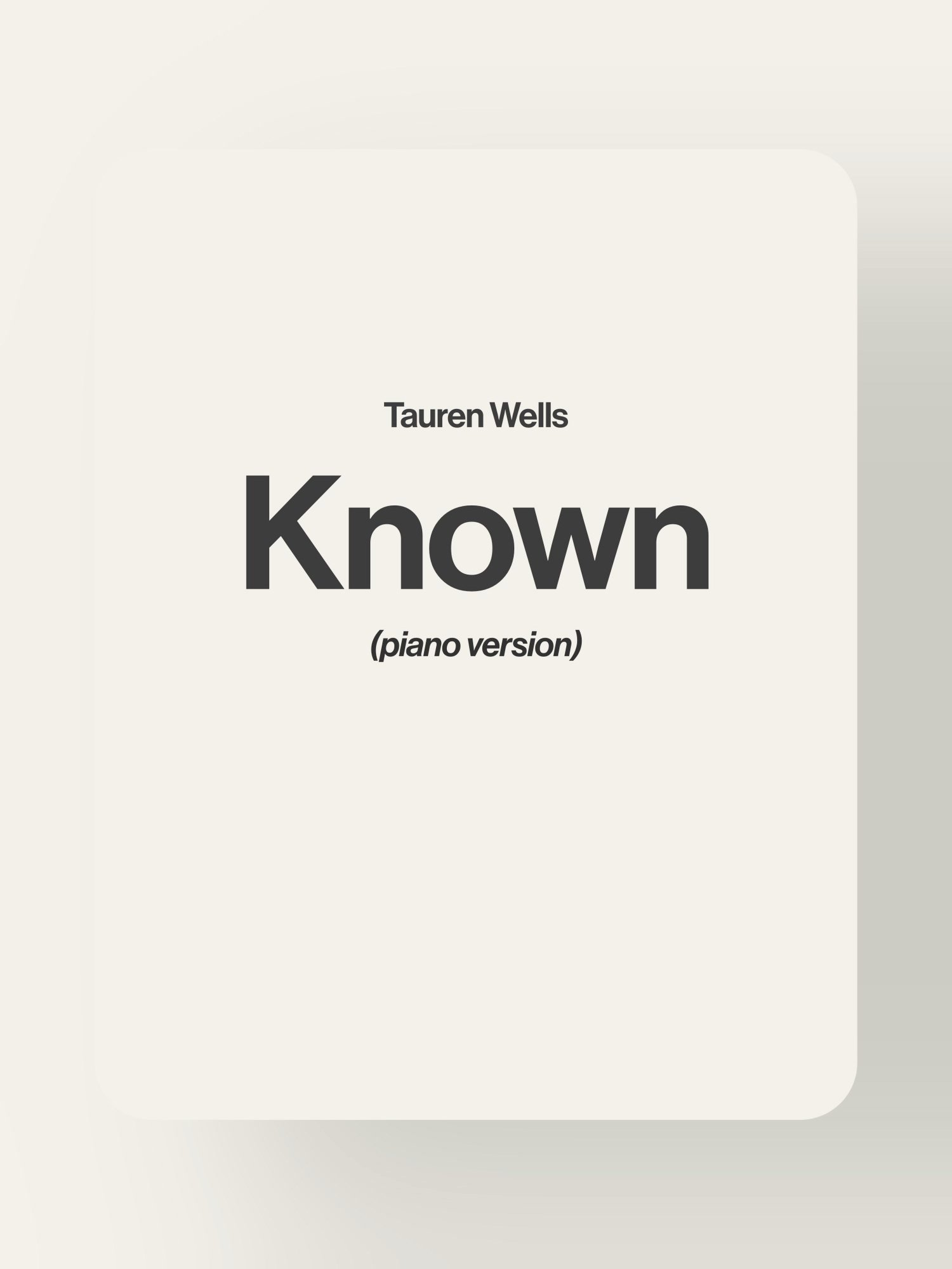 Known - Tauren Wells product image (1)